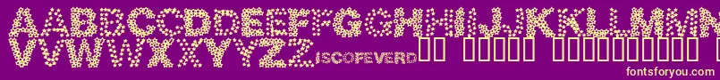 Discotec Font – Yellow Fonts on Purple Background