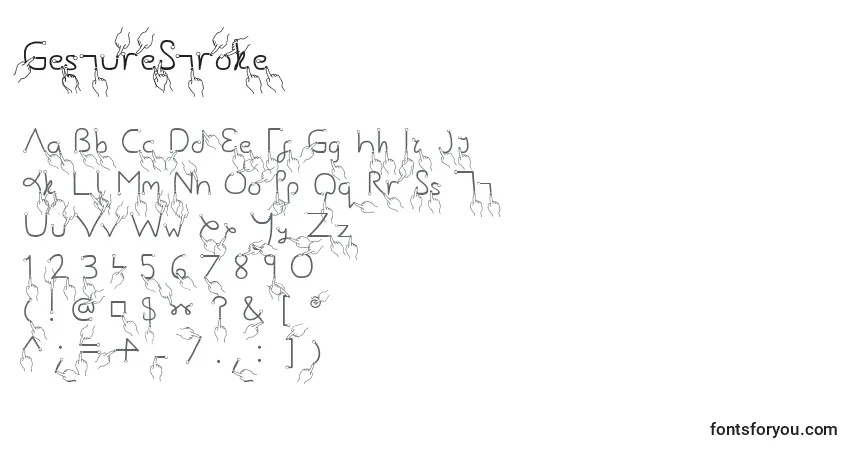 Fuente GestureStroke (31681) - alfabeto, números, caracteres especiales