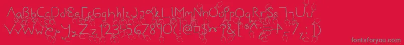 GestureStroke Font – Gray Fonts on Red Background