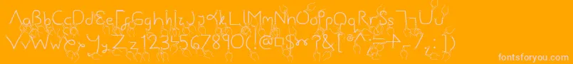 Lisätietoja GestureStroke-fontista GestureStroke-fontti – vaaleanpunaiset fontit oranssilla taustalla