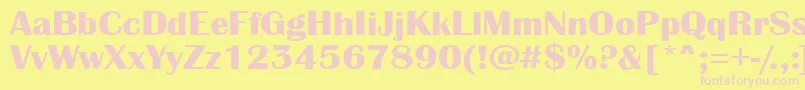 AlbionicexpBold Font – Pink Fonts on Yellow Background