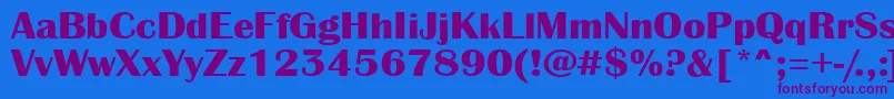 AlbionicexpBold Font – Purple Fonts on Blue Background