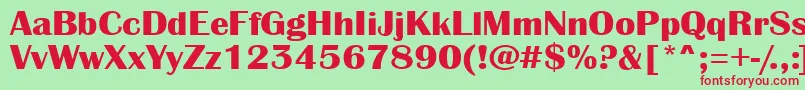 AlbionicexpBold Font – Red Fonts on Green Background