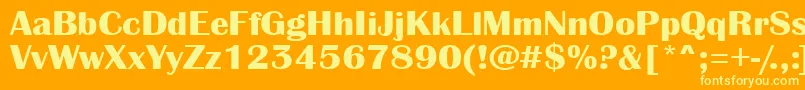 AlbionicexpBold Font – Yellow Fonts on Orange Background
