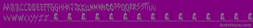 Manhunter Font – Gray Fonts on Purple Background