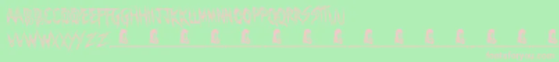 Manhunter Font – Pink Fonts on Green Background