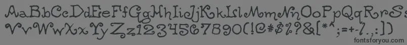 Шрифт Ogdredweary – чёрные шрифты на сером фоне