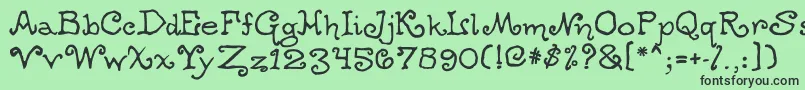 Ogdredweary-fontti – mustat fontit vihreällä taustalla