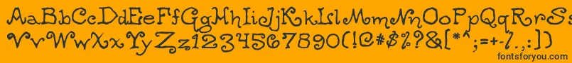 Ogdredweary Font – Black Fonts on Orange Background