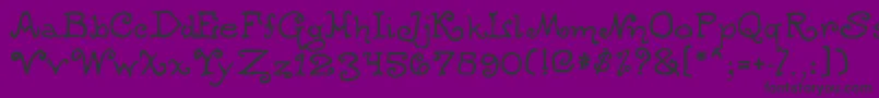 Ogdredweary-fontti – mustat fontit violetilla taustalla