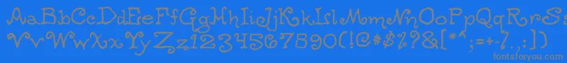 Ogdredweary Font – Gray Fonts on Blue Background