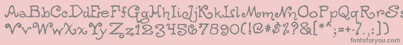 Ogdredweary Font – Gray Fonts on Pink Background