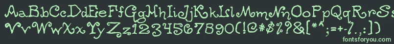 Шрифт Ogdredweary – зелёные шрифты на чёрном фоне