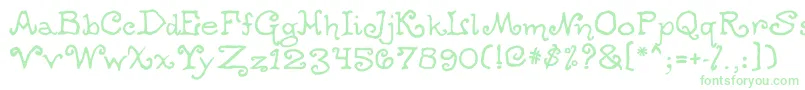 Ogdredweary-Schriftart – Grüne Schriften auf weißem Hintergrund