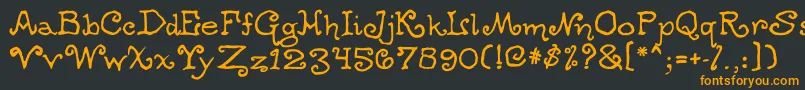 Ogdredweary Font – Orange Fonts on Black Background