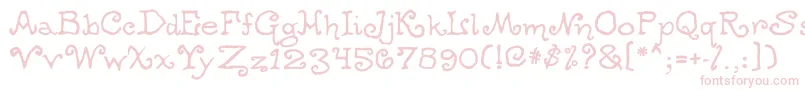 Ogdredweary-fontti – vaaleanpunaiset fontit valkoisella taustalla