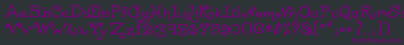 Шрифт Ogdredweary – фиолетовые шрифты на чёрном фоне