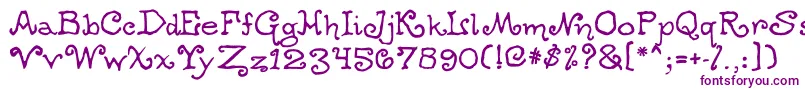 フォントOgdredweary – 紫色のフォント