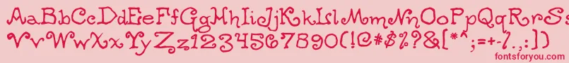 Ogdredweary Font – Red Fonts on Pink Background