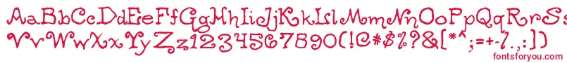Ogdredweary-Schriftart – Rote Schriften