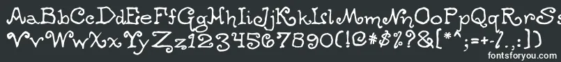 Ogdredweary Font – White Fonts on Black Background