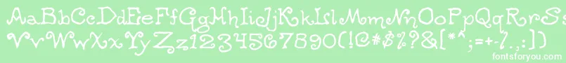 Шрифт Ogdredweary – белые шрифты на зелёном фоне