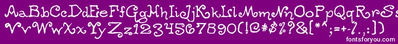 Ogdredweary-fontti – valkoiset fontit violetilla taustalla