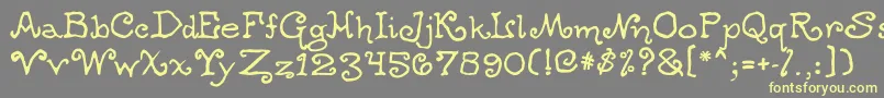 Шрифт Ogdredweary – жёлтые шрифты на сером фоне