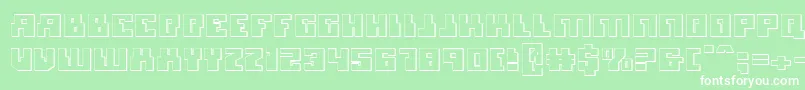 Micronian ffy Font – White Fonts on Green Background