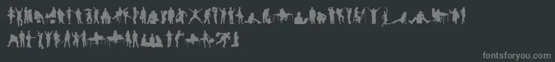 Шрифт HumanSilhouettesFreeTwo – серые шрифты на чёрном фоне