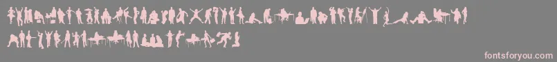 Police HumanSilhouettesFreeTwo – polices roses sur fond gris
