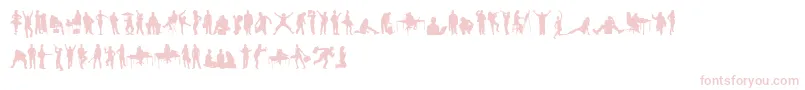 フォントHumanSilhouettesFreeTwo – 白い背景にピンクのフォント