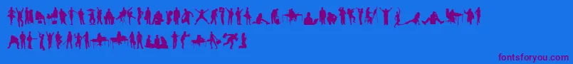 HumanSilhouettesFreeTwo-fontti – violetit fontit sinisellä taustalla