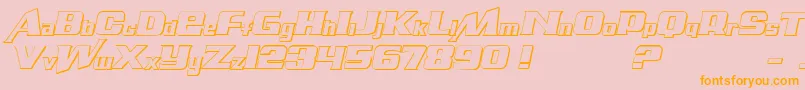 AirmillO Font – Orange Fonts on Pink Background