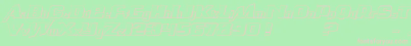 AirmillO Font – Pink Fonts on Green Background