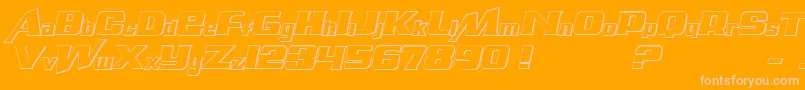 AirmillO-Schriftart – Rosa Schriften auf orangefarbenem Hintergrund