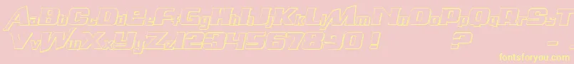 AirmillO Font – Yellow Fonts on Pink Background