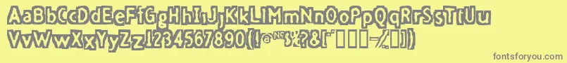 Fivefd Font – Gray Fonts on Yellow Background