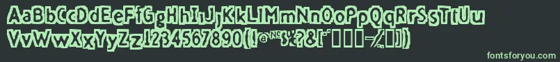 Fivefd Font – Green Fonts on Black Background