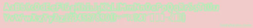 Fivefd Font – Green Fonts on Pink Background