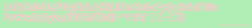 Fivefd Font – Pink Fonts on Green Background