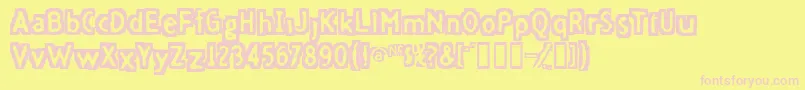 Fivefd Font – Pink Fonts on Yellow Background