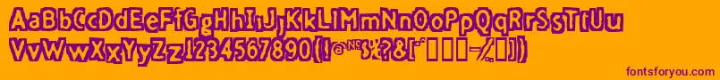 Fivefd Font – Purple Fonts on Orange Background