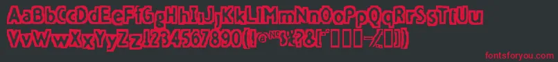 Fivefd Font – Red Fonts on Black Background