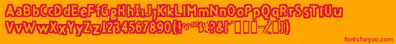 Fivefd Font – Red Fonts on Orange Background
