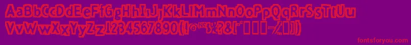 Fivefd-Schriftart – Rote Schriften auf violettem Hintergrund