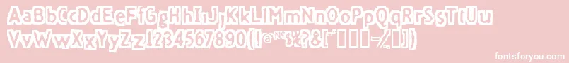 フォントFivefd – ピンクの背景に白い文字