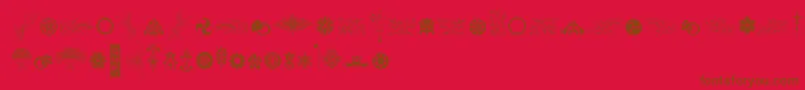 CornucopiaOfOrnamentsTwo Font – Brown Fonts on Red Background