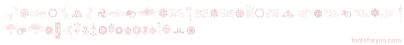 フォントCornucopiaOfOrnamentsTwo – 白い背景にピンクのフォント