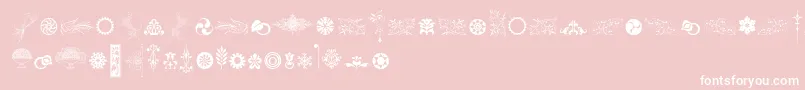 CornucopiaOfOrnamentsTwo-Schriftart – Weiße Schriften auf rosa Hintergrund